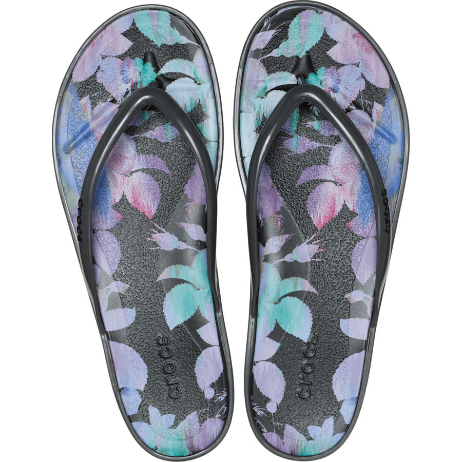 Miami Round Toe Dark Floral Flip - US 1356