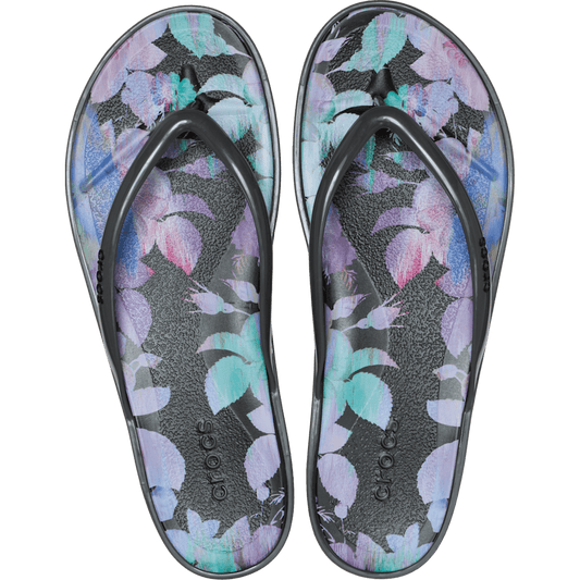 Miami Round Toe Dark Floral Flip - US 1356