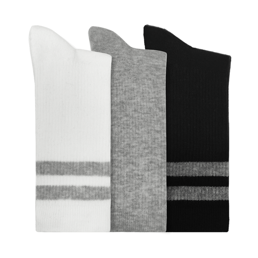 CrocsSocks Crew Small Stripe 3-Pack - US 2822