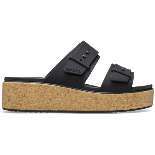 Brooklyn Buckle Low Wedge Cork Sandal - US 6062